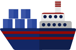Sea Freight in Shared Container-Icon